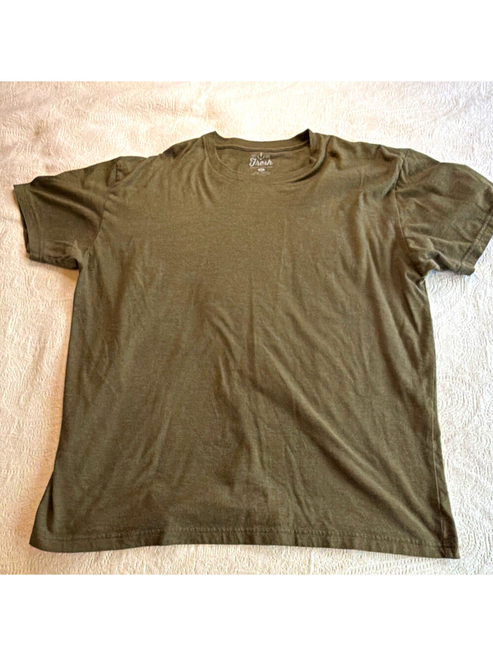 Fresh Clean Tees Men’s XL Green Crew Neck Short Sleeve Solid Jersey T-Shirt